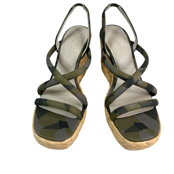 Sanctuary Camo Platform Wedge Sandals Size 8M NWT $129 | Eco-Friendly Espadrille - Picture 1 of 8